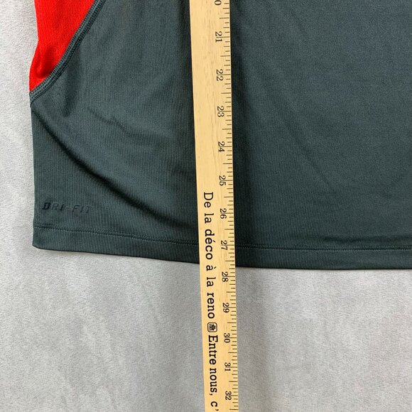 Nike Pro Combat Mens Shirt XL Fitted Red Gray Colorblock 3/4 Sleeve Swingman - Picture 7 of 11